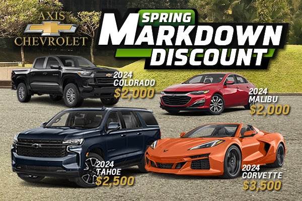 Spring markdown discount